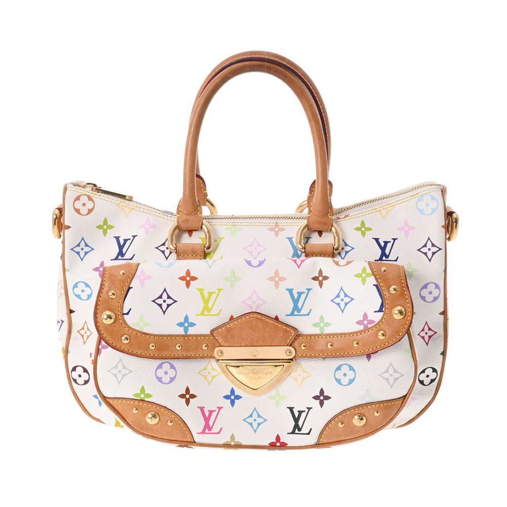 LOUIS VUITTON Multicolor Rita White Monogram Handbag
